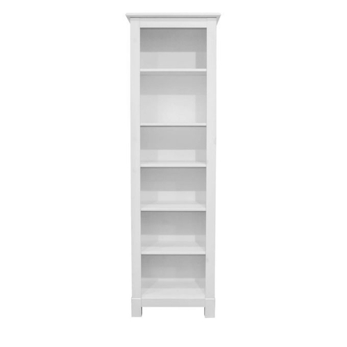 Шкаф для книг, 55x180x33, Рауна 00, белый воск