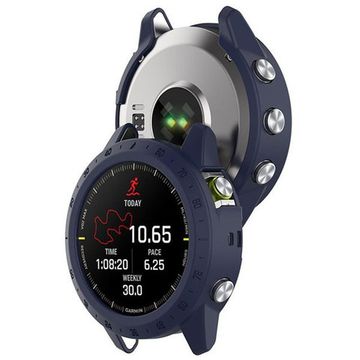 Защитный бампер чехол для часов Garmin MARQ Gen 2 Adventurer Athlete Aviator Captain Golfer материал TPU (Темно-синий)