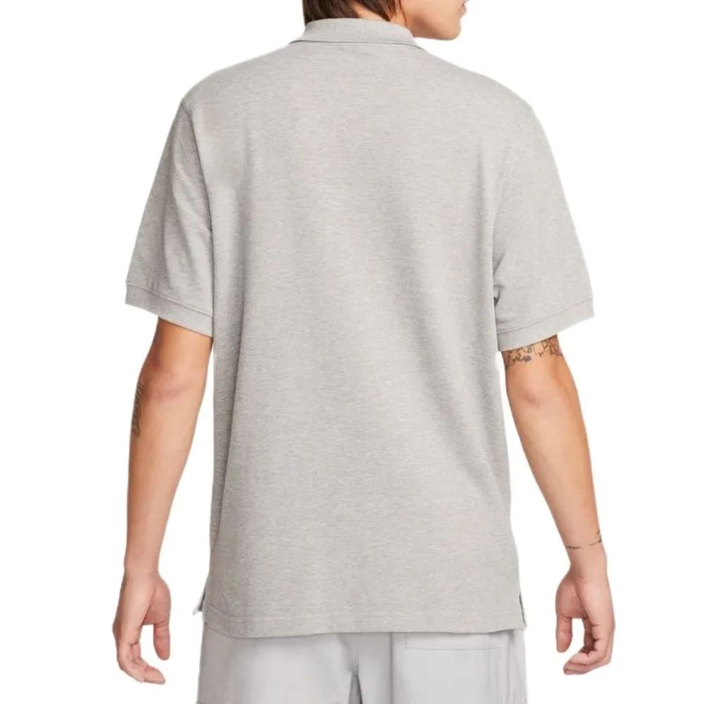 Теннисное поло Nike Club Pique - dark grey heather/white