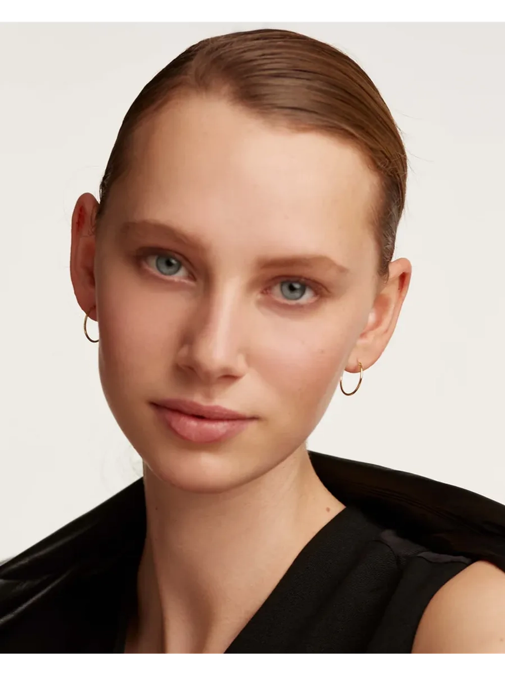 Серьги Medium Hoops серебро 925 пробы покрытое золотом