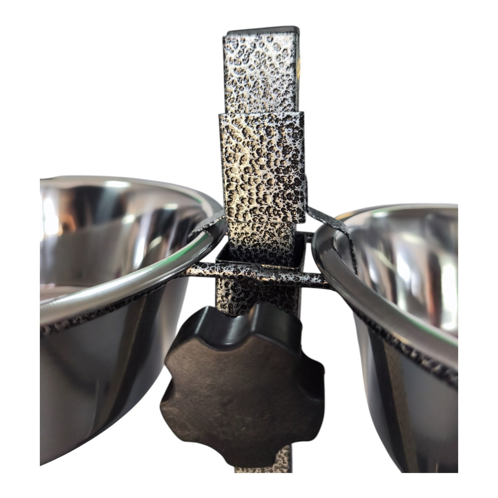 Набор "efox" из 2 мисок на подставке из нержавеющей стали.