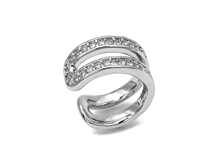 Кафф "Параллели", со стразами