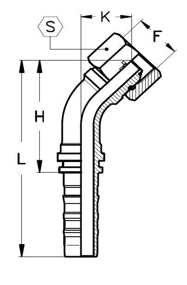 Фитинг DN 20 BSP (Г) 1 (45) CS