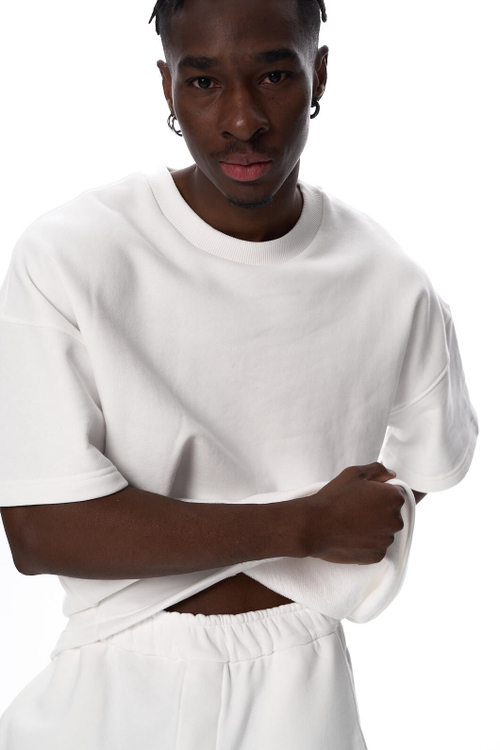 Шорты из футера б/н мужские, лайм