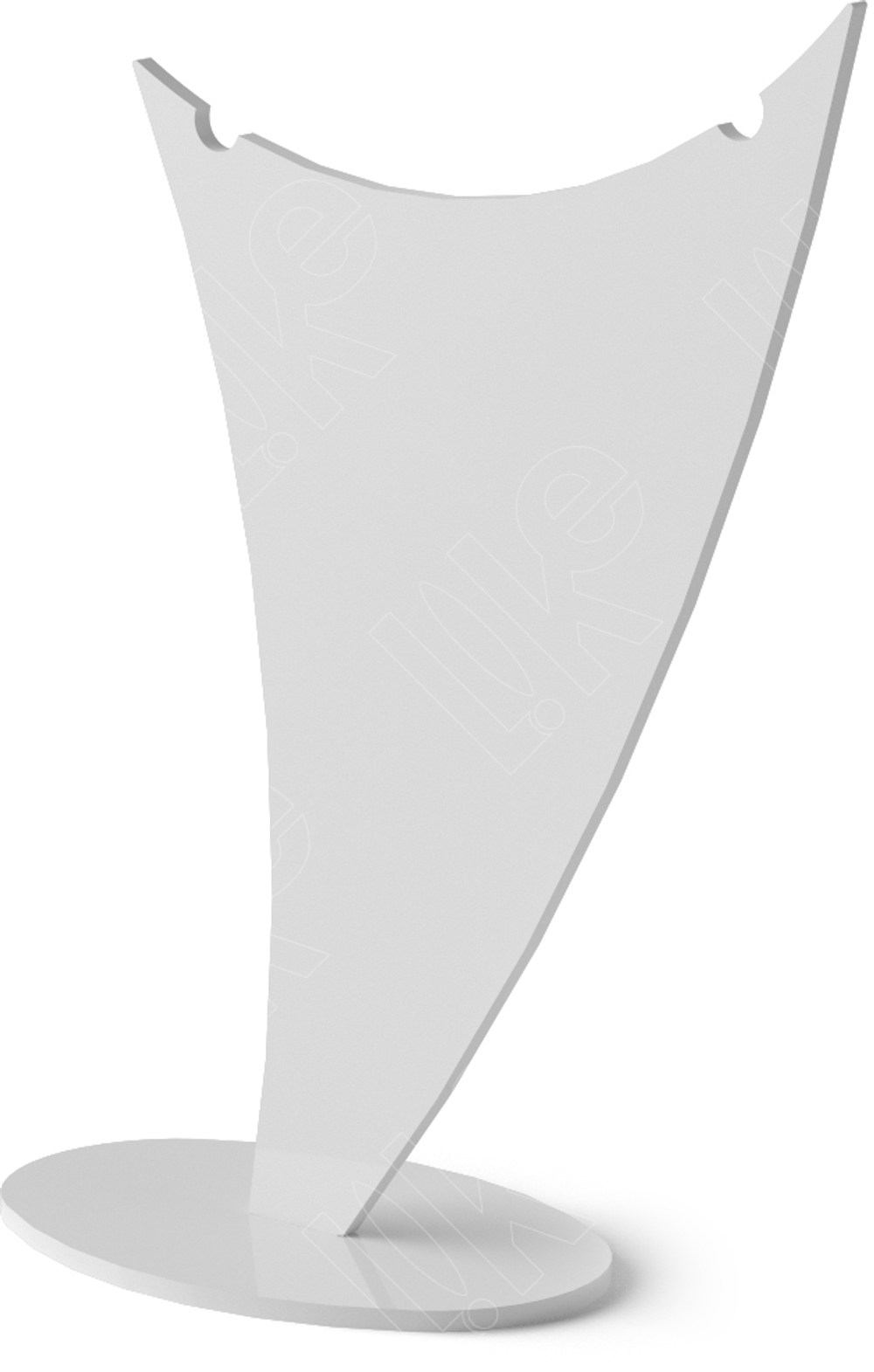 Подставка для колье фигурная/2 верхние прорези/платформа овальная