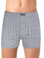 Мужские трусы-боксеры с принтом-геометрией (Размер: L) (Цвет: серый)