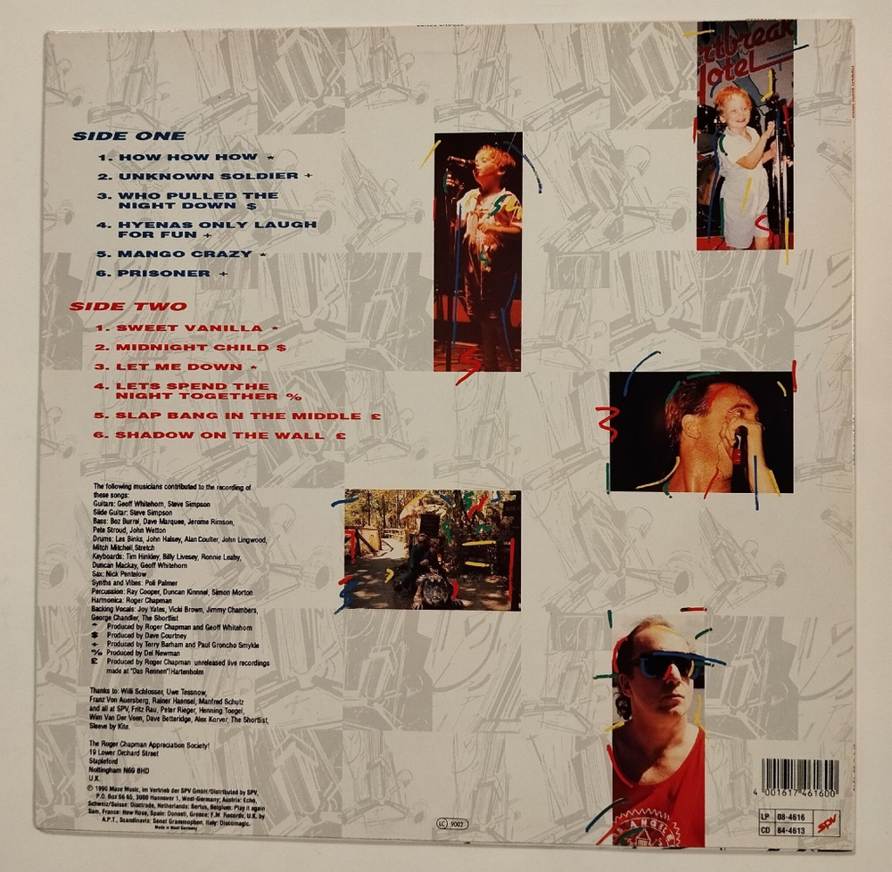 Винтажная виниловая пластинка LP Strong Songs (The Best Of Roger Chapman)(Germany 1990)