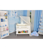 Классическая детская кроватка Agashi Mom Side 21 (белый)