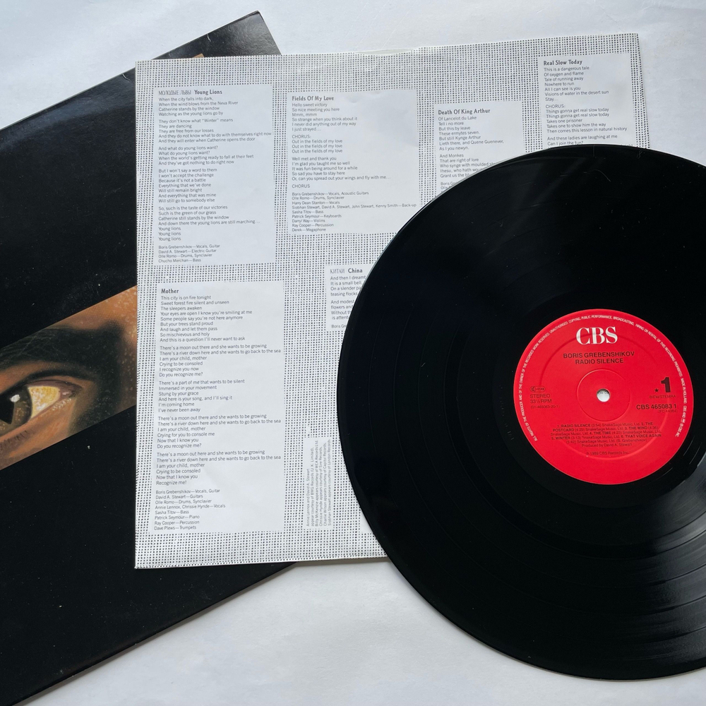Винтажная виниловая пластинка LP Борис Гребенщиков, Boris Grebenshikov Radio Silence (Нидерланды 1989)