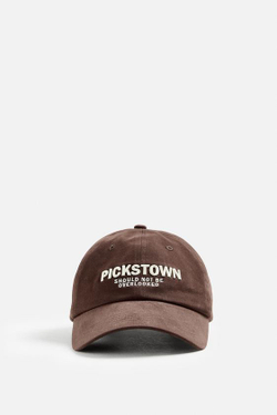 ZARA КЕПКА SOFT С ВЫШИВКОЙ, КОРИЧНЕВЫЙ