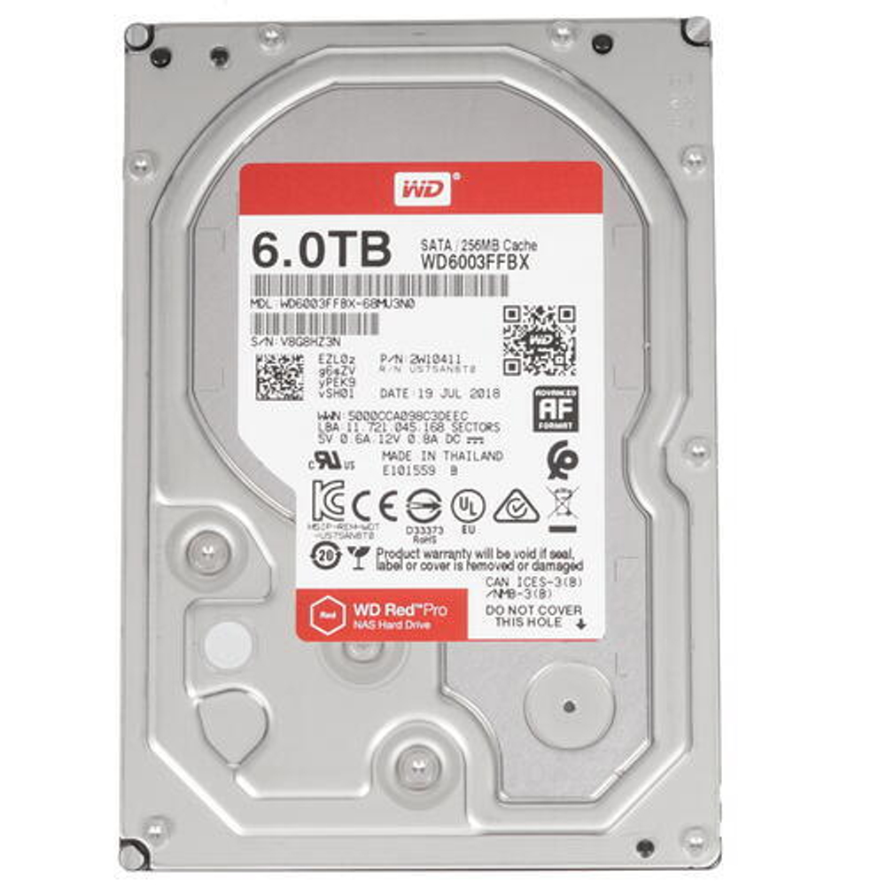 Жесткий диск для NAS систем HDD  6Tb Western Digital Red PRO SATA3 3,5" 7200rpm 256Mb WD6003FFBX