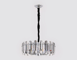 Подвесная хрустальная люстра TR5303/8 CH/SM хром/дымчатый E14/8 max 40W D500*615