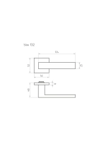 Дверная ручка НОРА-М Slim 132K AL - хром 18623