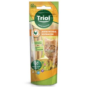 Лакомство Triol для кошек «Аппетитные колбаски из курицы с треской», 40г