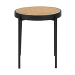 Приставной столик 2109/TT-S186 из ротанга и черной стали