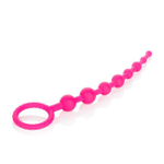 Силиконовая анальная цепочка Play Beads Coco Licious (Цвет: ярко-розовый)