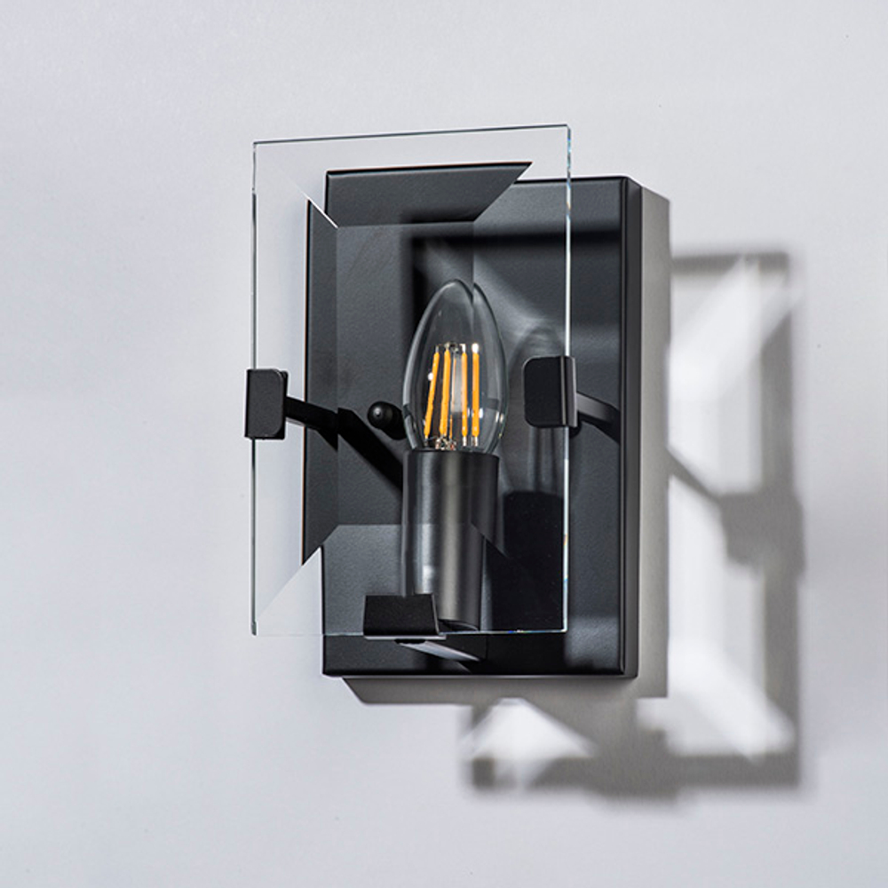 713617 Бра NOVARA 1x40W E14 ЧЕРНЫЙ МАТОВЫЙ