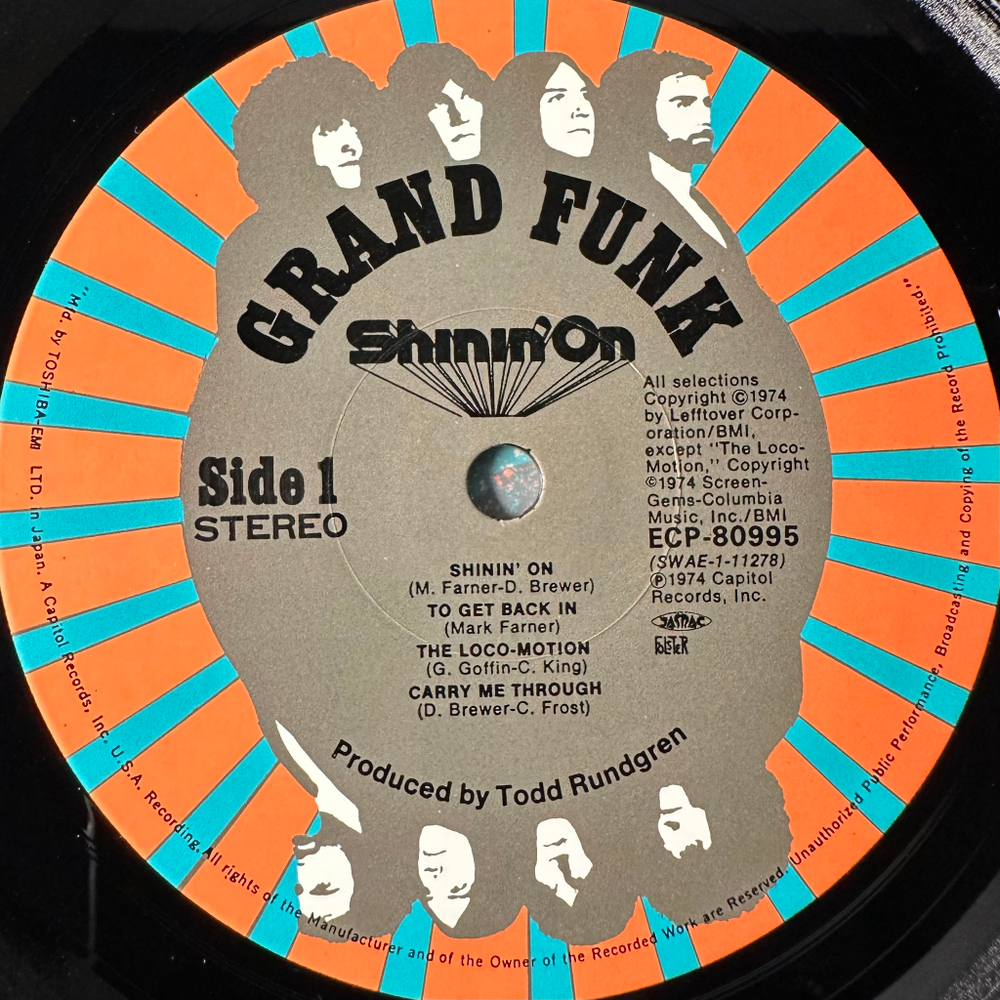 Grand Funk ‎– Shinin' On (Япония 1974г.)