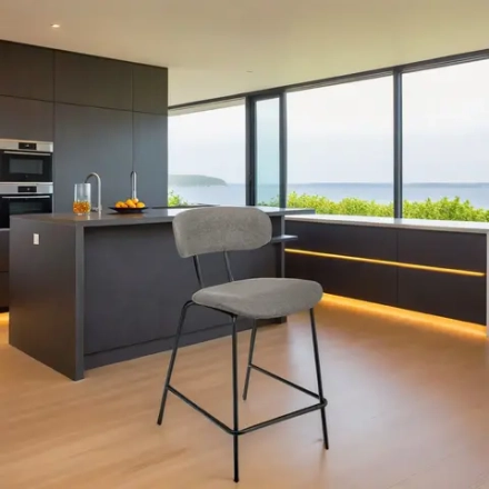 Стул полубарный Bradex Home Ant букле серый