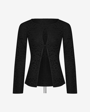 Топ из кружева с длинными рукавами