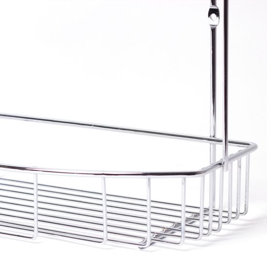 Полка для ванной 2-ярусная полуовальная 30,5х15х29,5 см. Besser BS 0282D из хромированной стали