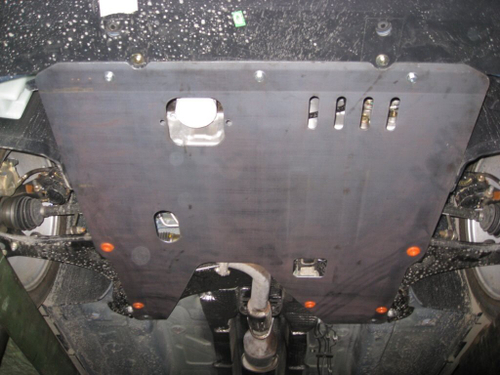 Защита ALFeco картера двигателя и кпп для Chery M 11 2010-, V-1,6 (сталь 2 мм) арт.ALF0209st