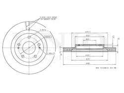 Диск тормозной передний UNIO BRD-20441