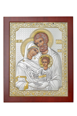 Св. Семейство, икона прямоугольная с рамкой, красное дерево 185х235