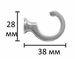 Крючок-держатель для штор Фистро Ост, цвет сталь (2 шт)