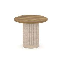 Felto Стол журнальный круглый D=600 PR.C.SPRG-008.D Сандал Янтарный/Металл Капучино/Крем-брюле 600*6