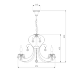 Подвесная люстра с хрусталем 3305/5