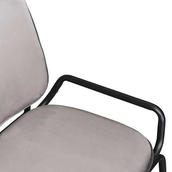 Стул ror, double frame, велюр, черный/серый
