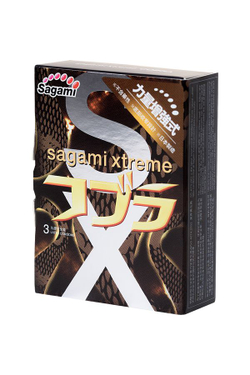Презервативы Sagami Xtreme Cobra, конусообразные, супер-облегающие, 3 шт.