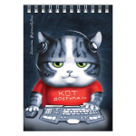 Блокнот А6 80л. клетка "Аниме кот" (Феникс+)