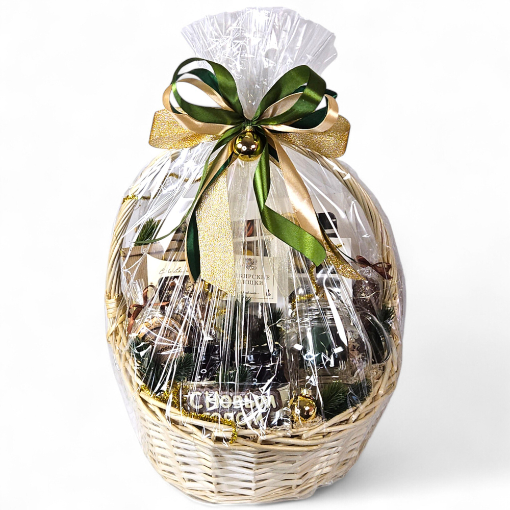 Большая подарочная корзина "Изумрудная сказка"