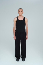 Брюки широкие | black viscose