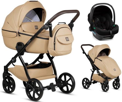 Детская коляска Tutis Uno 5 Plus Leather collection 3 в 1 1402167 Caramel