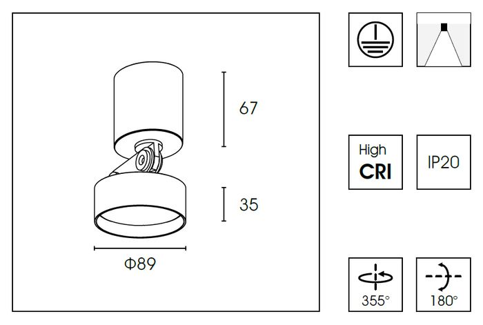 Спот Delight Collection WB8512DR