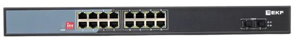 Коммутатор промышленный неуправляемый EKF TSX-U-2GX/SFP-16GTP-R