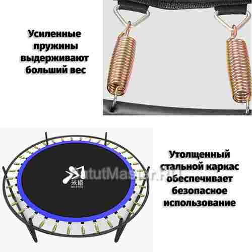 Батут для дачи с сеткой KB-15493, диаметр 5 фт, зеленый B-15721