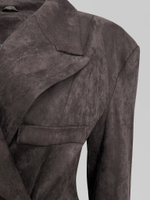 Пиджак Garnet 038 замшевый приталенный на одну пуговицу