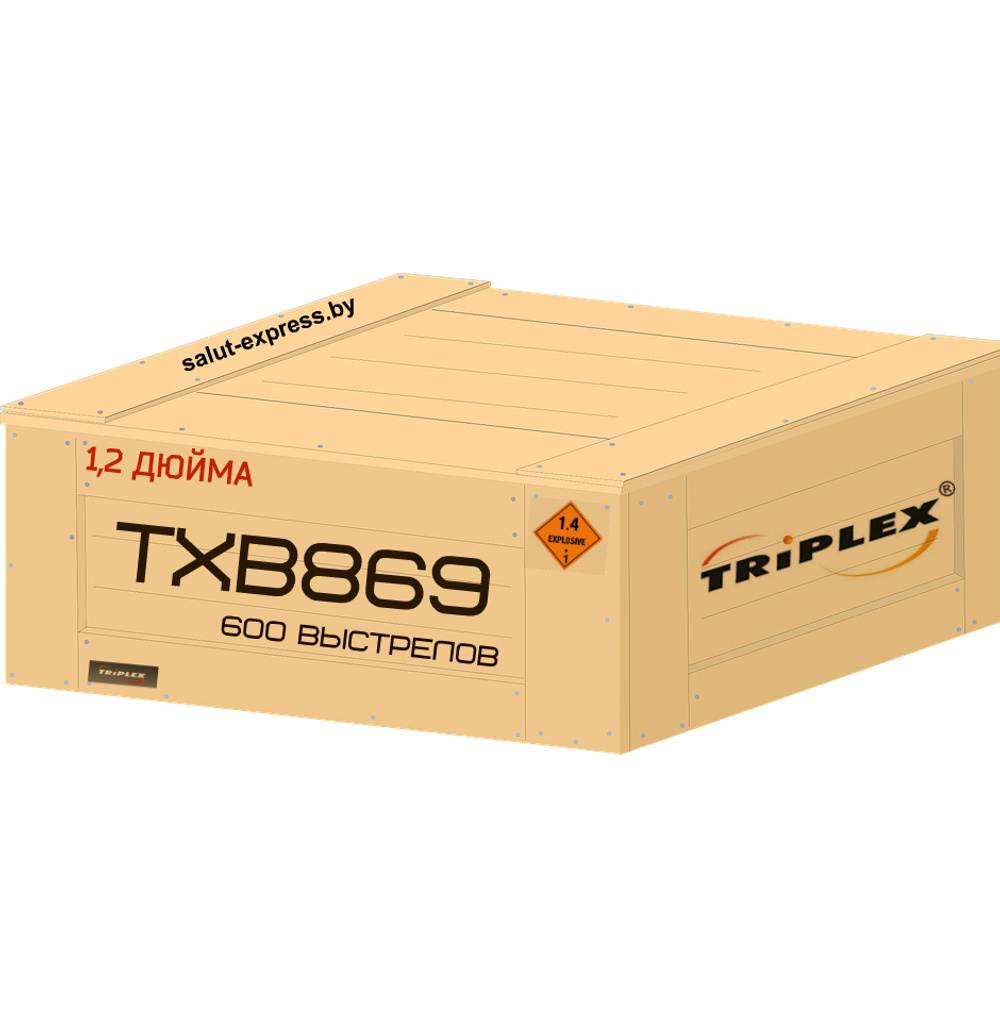 Батарея салютов Txb869 (TXB869) от Triplex, 600 выстрелов, 30 мм