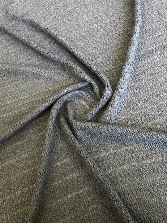 Трикотаж ажур, серый, хлопок SHYA