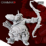 Grand Alliance Destruction Ogor Mawtribes Ogre Kingdoms Ogor Gluttons Воин огр №4 с луком миниатюра для dnd, днд, pathfinder, фентези, Настольная игра, НРИ, Варгейм, РПГ