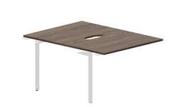 Составной стол на 2 рабочих места 118х156,6х75см (2 эргономичных выреза) - приставной элемент