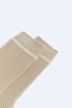 ZARA НОСКИ В РУБЧИК, БЕЖЕВЫЙ