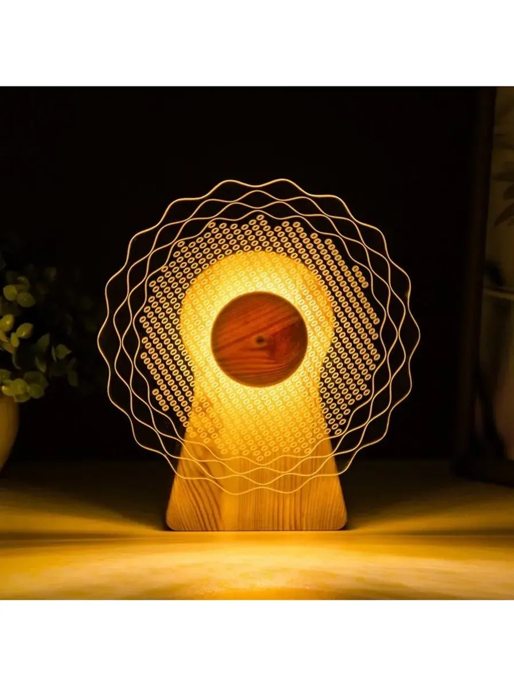 Светильник сенсорный «Цветок» LED крутится 6 Вт USB 15×4×16