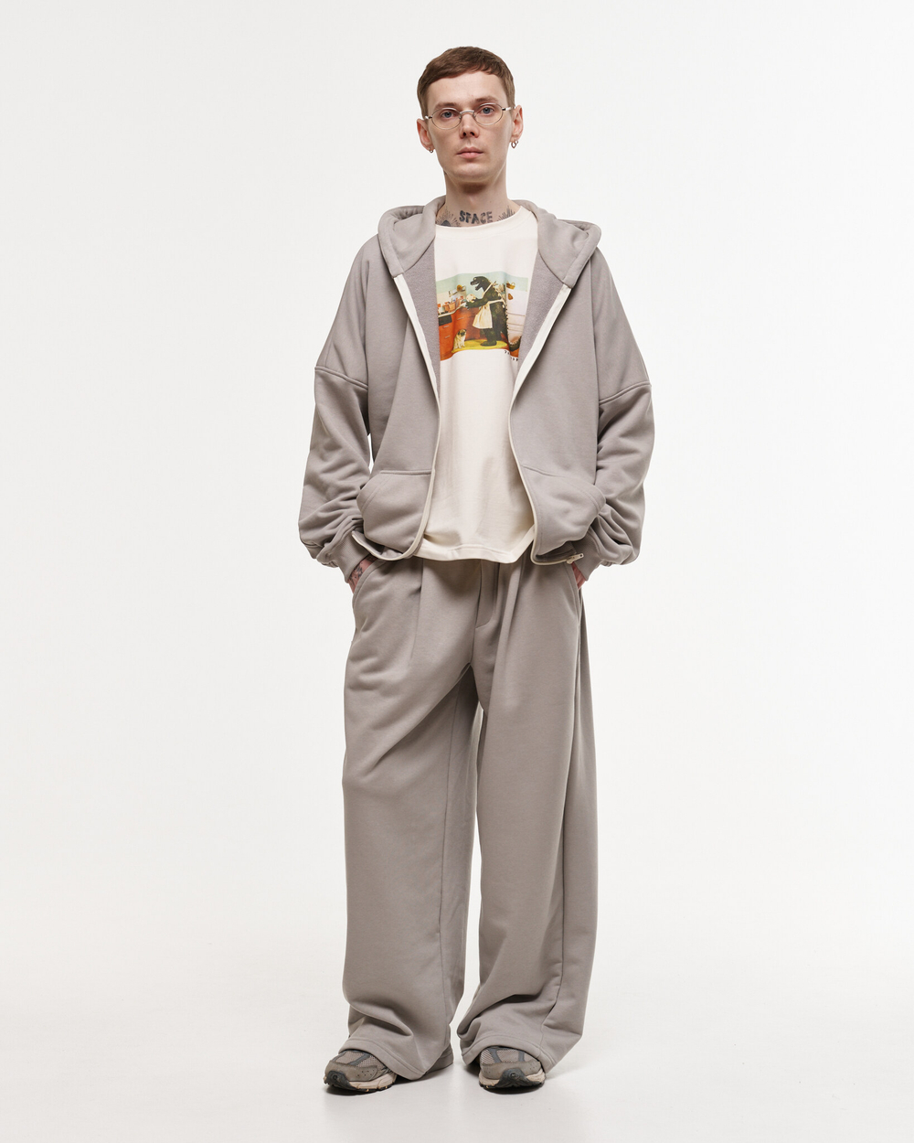 Baggy Trousers LOGO Drizzle