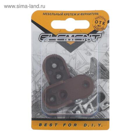 Держатель для овал.штанги 30x15мм пласт. (коричневый 2 шт) 119410