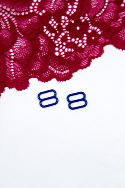 Кольцо, регулятор, крючок для бюстгальтера ультрамарин 1 см